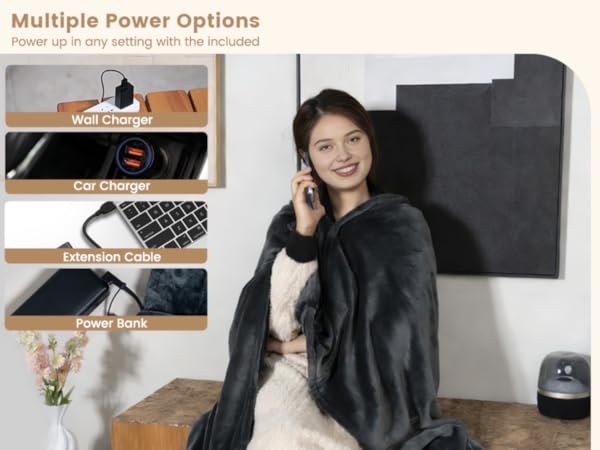 cordless heated blanket rechargeable