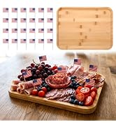 Alphatool 4th of July Decorations Charcuterie Boards - 14''x11'' Cheese Board Set with Flags Toot...