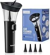 KAUGIC Manual Ear Wax Cleaner – Safe, Comfortable &amp; Easy to Use Seamless One-Hand Operation, Black