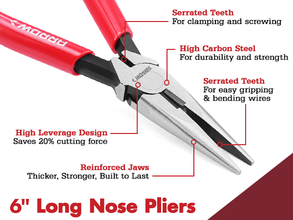 AHT03001AZ ARROW 6IN LONG NOSE PLIERS