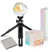 Meking 3Pcs Photography Crystal Prism with Mini Tripod, Camera Lens Optical Crystal Ball Glass, C...