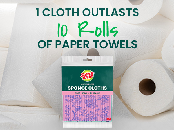 Scotch-Brite Floral Sponge Cloths