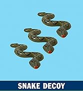 PESTEZE Green 39 Inch Realistic Inflatable Snakes [3 Pack] Deters Pest Birds Like Woodpeckers, Sp...