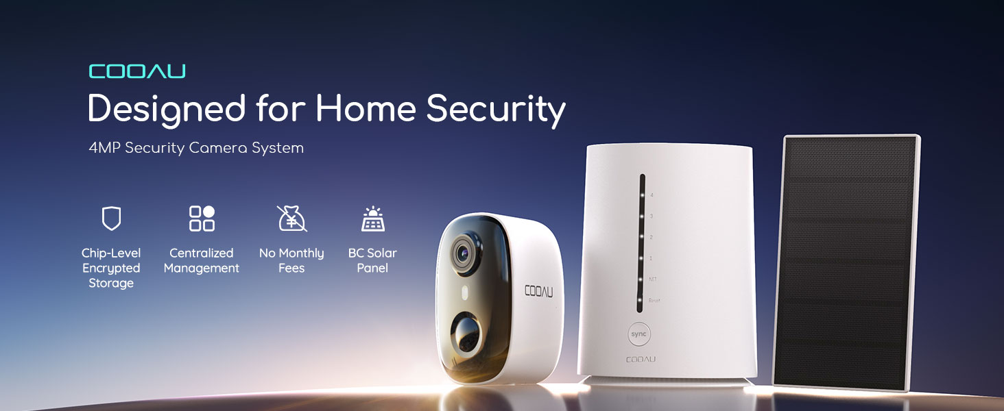 COOAU security cameras wireless outdoor
