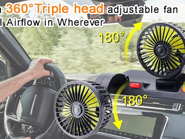 three adjustable fan