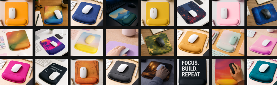 All the differnt Mouse pad we sell
