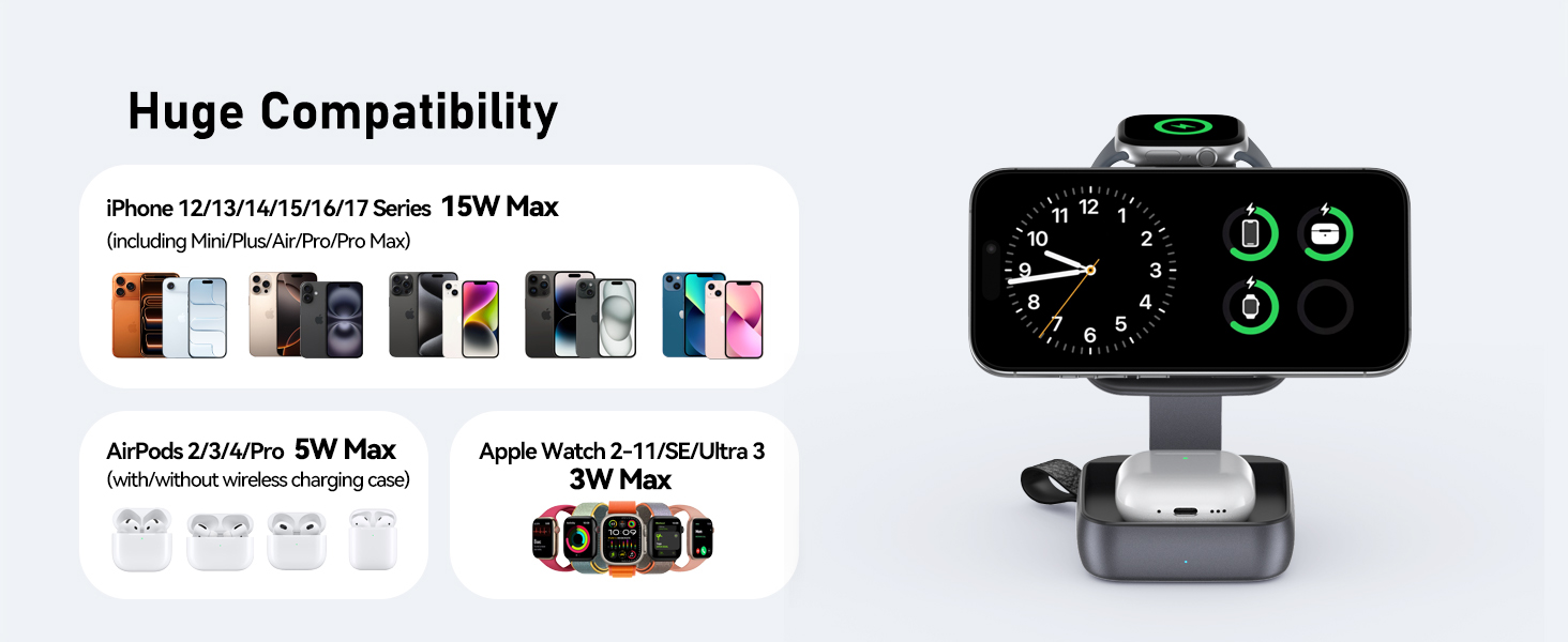 3 in 1 Wireless Charging Station