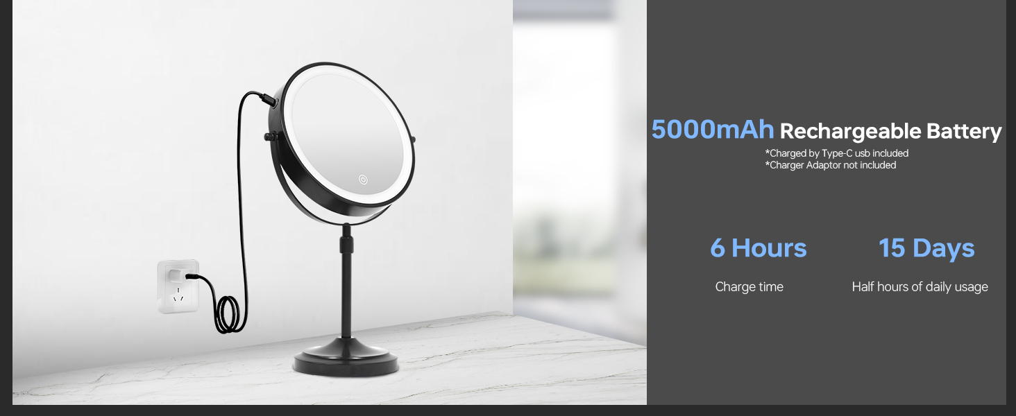 lighted make up mirror