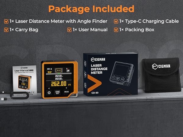 Laser Measuring Tool with Digital Angle Finder &amp; Level