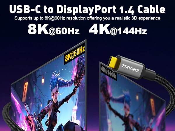 8k usb c to dp cable