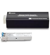 Atroodac Mini Gigabit Fiber Media Converter with 1Pcs 1.25G LC Dual Ports Transceiver Module up t...