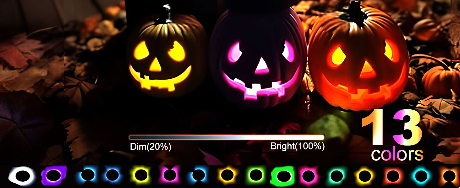color changing pumpkin lights halloween decor light