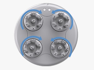 cotsoco Electric Scalp Head Massager with 4 Heads 84 Nodes for Hair Growth and Stress Release