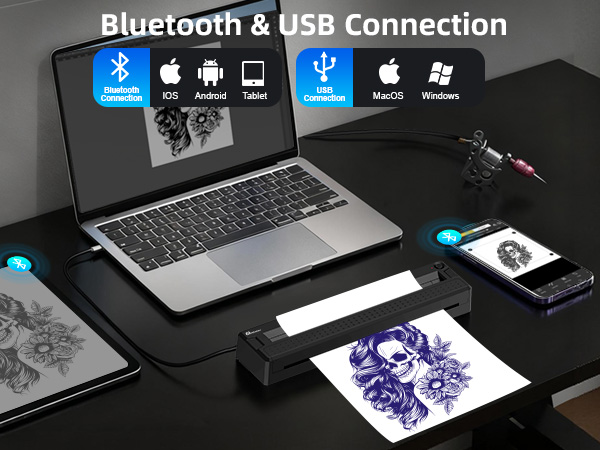 bluetooth tattoo stencil printer