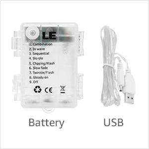 battery operated usb powered curtain lights