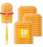 30 Pack Dusters Refill Compatible with Swiffer Dusters for Cleaning, with 1 Handle, Multisurface ...