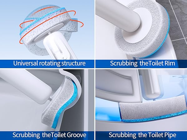 A+ disposable toilet brush cleaning brush head details