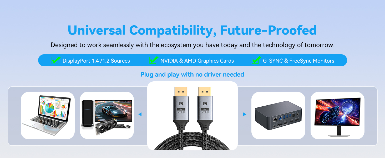 DisplayPort to DisplayPort Cable