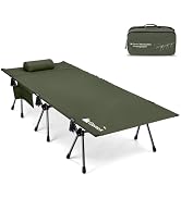 Gonex Camping Cot with Leg Extenders 2 in 1 Portable Ultralight Folding Cot for Adults Adjustable...