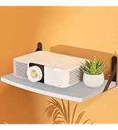 DAWASAPAT Projector Wall Mount Floating Shelf, White Mini Projector Shelf, Projector Stand, Proje...