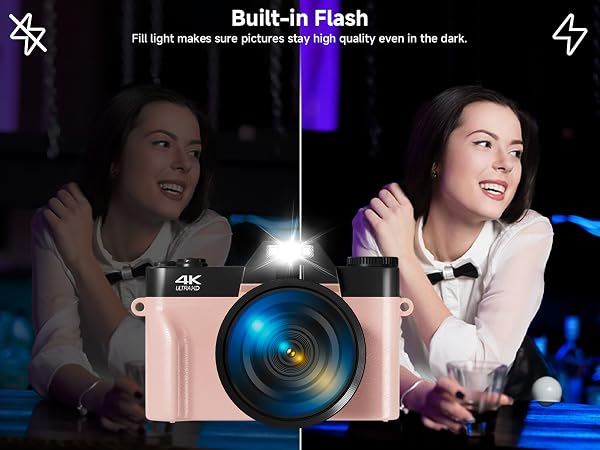 Built- in Flash,cameras for photography,digital camera with flip screen compact digital camera