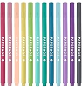 PAPERAGE Felt Tip Fine Point Pens (0.4mm), 12 Pack, Colored Pens For Journaling, Notebooks, Plann...