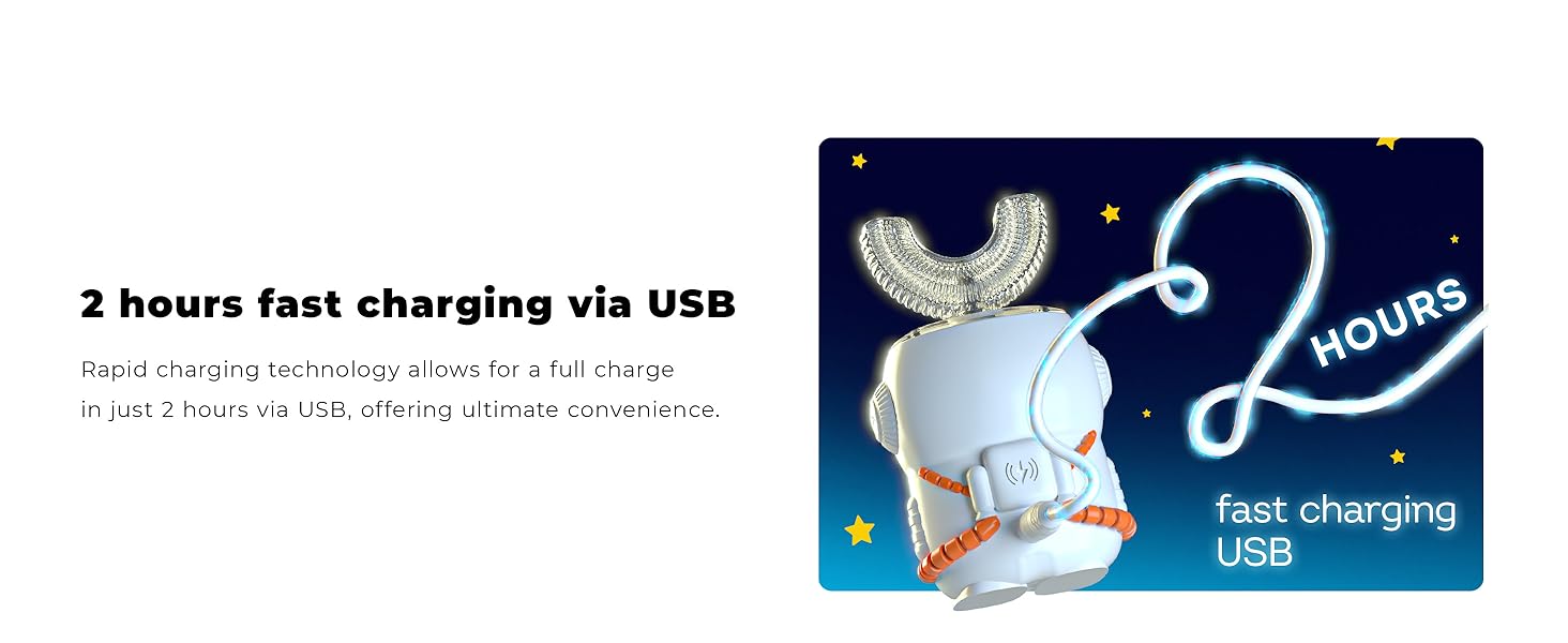 kids u shaped electric toothbrush