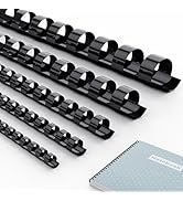 MAKEASY 100 Pack 19-Ring Letter Size Comb Binding Spines for LTR, Plastic Binding Combs, 3/8 Inch...