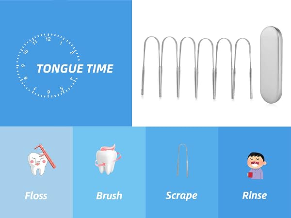 Aussumy 6 Pack Tongue Cleaners