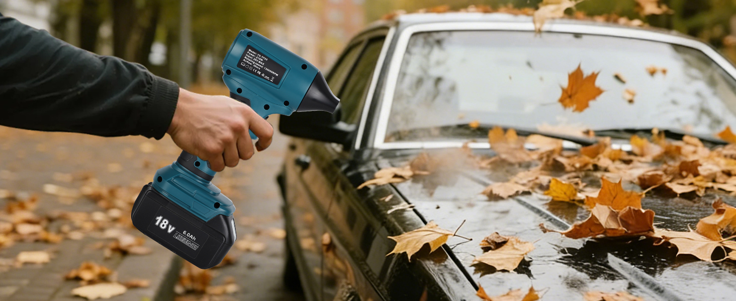 Electric leaf blower air booster duster for car cleaning