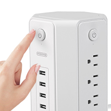 tower power strip 15a