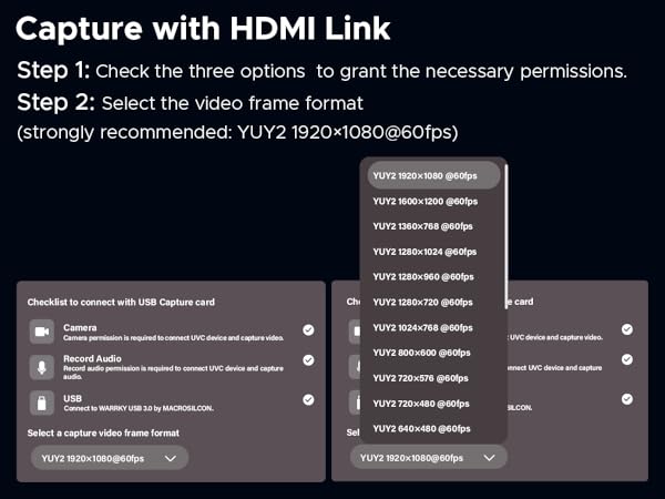 video capture card capture with hdmi link on oculus quest