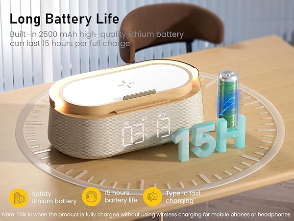 wireless charge with alarm clock