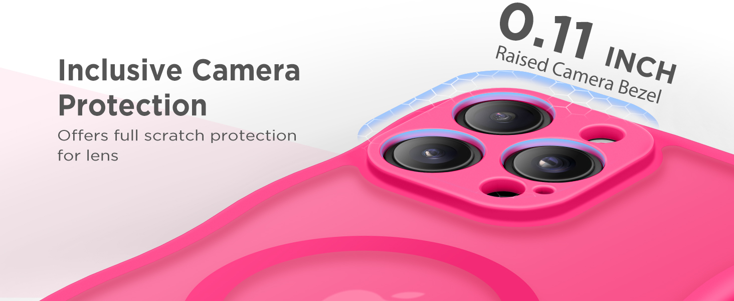 iPhone 16 Pro Max Case with 360° Magnetic Ring for Women Cute Wave Shape with Raised Camera Protect