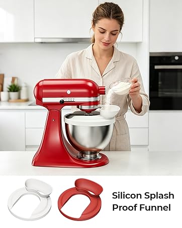 splash-proof flour funnel silicone splash guard cover mixer splash guard accessory and Attachments