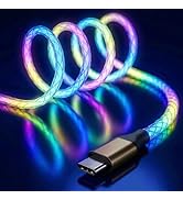 Areson USB C Charger Cable 60W RGB Colorful Gradual Light up USB A to C Cable for iPhone 15/15Pro...