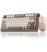 AULA Wireless Keyboard and Mouse Combo, F75 75% Mechanical Keyboards, Hot Swappable Custom Keyboa...