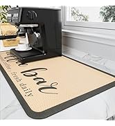 HotLive Coffee Mat - Coffee Bar Mat for Countertops | Coffee Bar Accessories Fit Under Coffee Mak...
