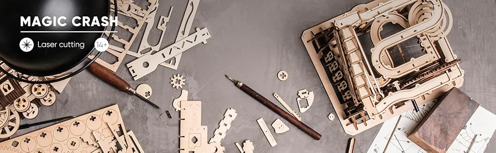 ROKR 3D puzzle marble run kit