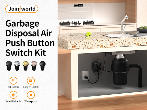 Garbage Disposal Air Switch Kit Waterproof Garbage Disposal Button Kit