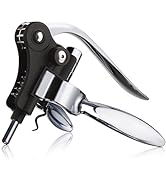 Vacu Vin Lever Corkscrew Horizontal Black - The Ultimate Wine Bottle Opener for Wine Enthusiasts ...