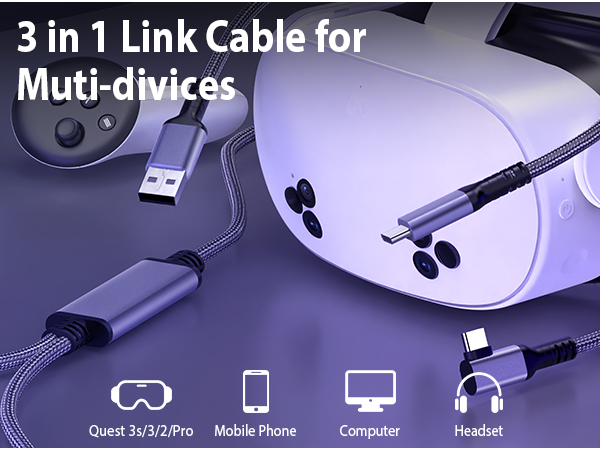 quest 3 link cable with charging