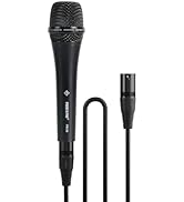 Phenyx Pro Vocal Microphone, Supercardioid Dynamic Mic with 16.4 ft XLR Cable, Mic Clip, Storage ...