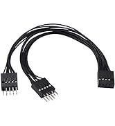 Duttek USB 3.0 to 2.0 Motherboard Adapter Y Splitter Cable, 9pin Female to Double 9pin Male Split...