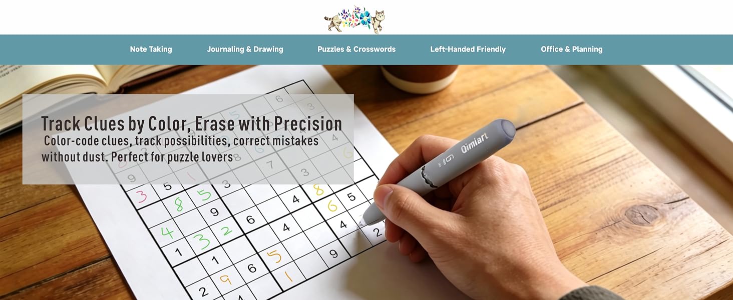 Track Clues by Color, Erase with Precision
