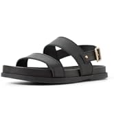 Sperry Women's Capri Leather Two Strap Slingback Sandal, Black, 5