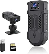 WOTCHA Mini Body Camera 1080P, Body Cam with Motion Detection, Pocket Camera with Auto Night Visi...
