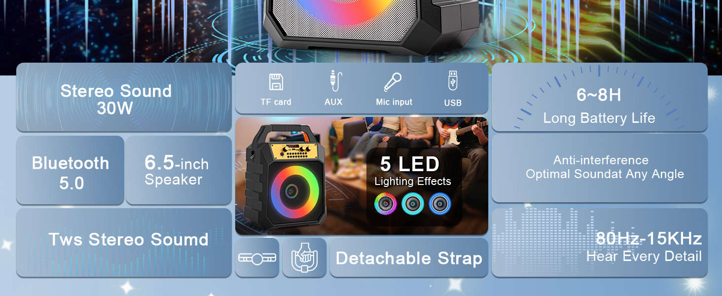 portable microphone and speaker