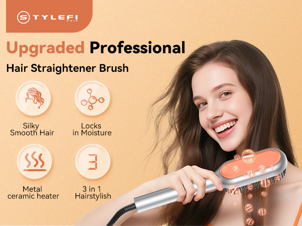 hair straightener brush