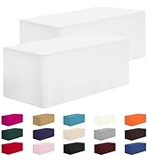 CXPSINC 2 Pack Fitted Table Clothes-48 x 24 Inch Rectangle Tablecloths for 4 Foot Tables, Washabl...